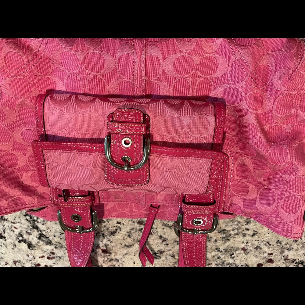 Pink Coach purse and matching wallet